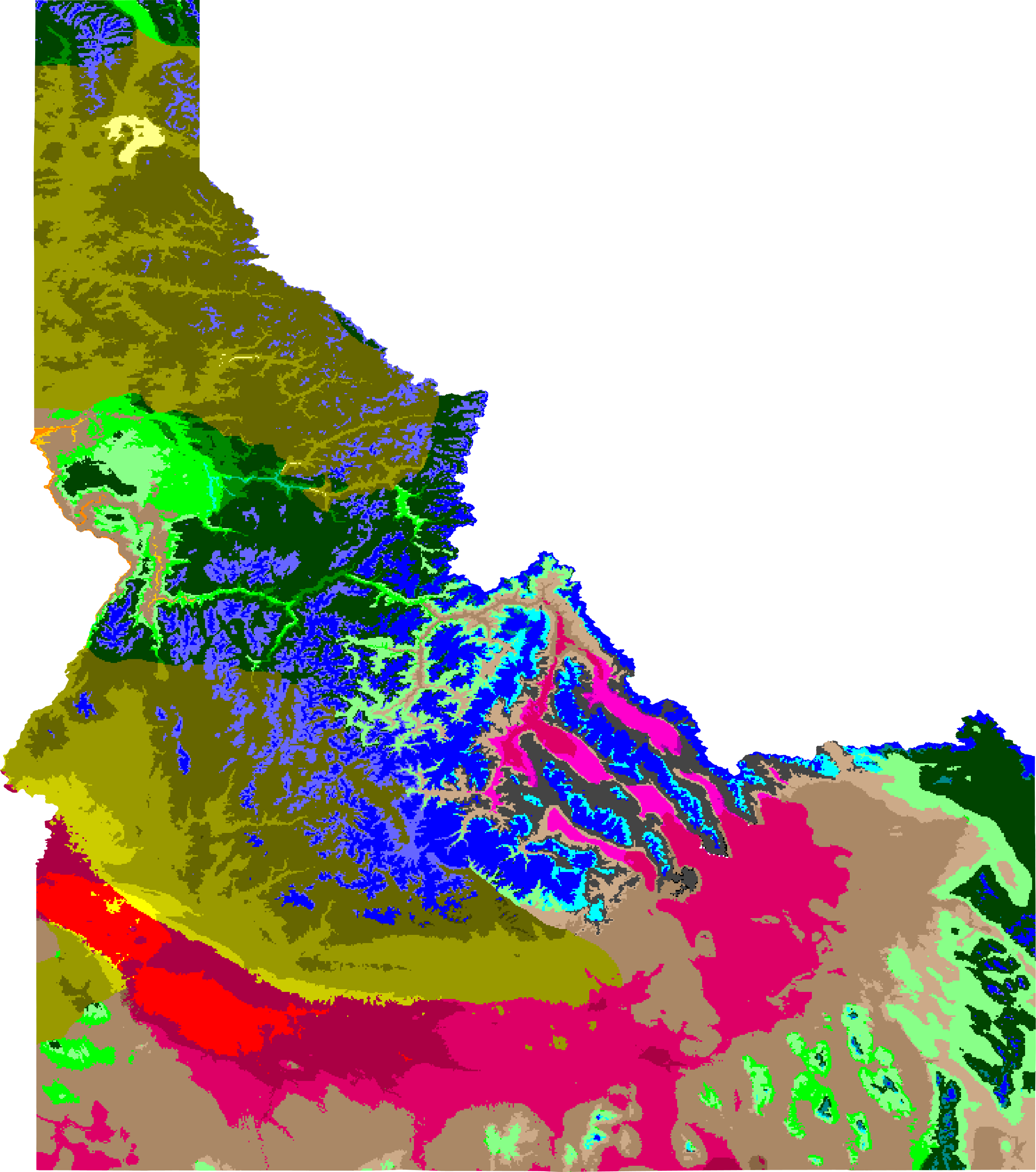 1981 - 2010 Idaho map