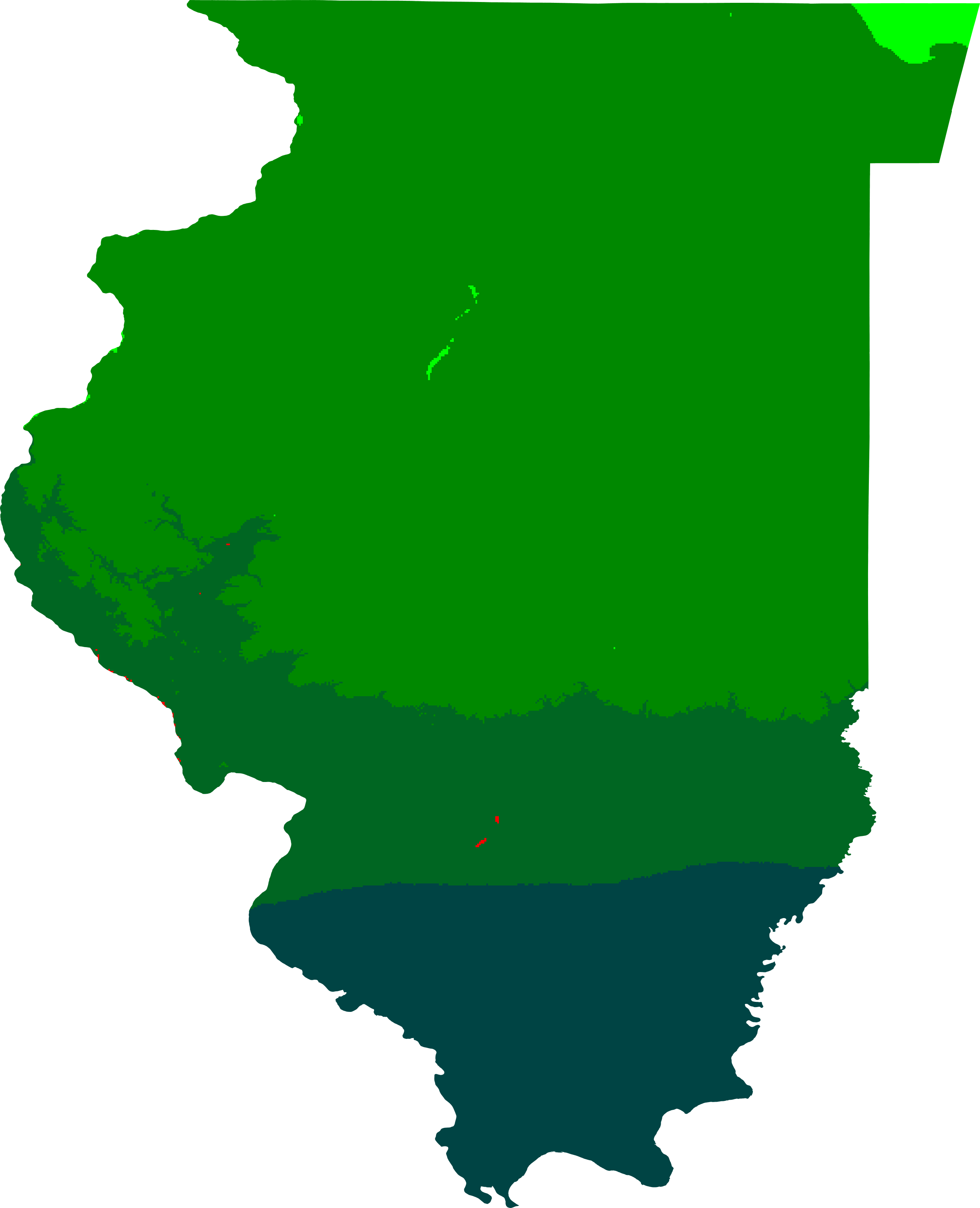 1981 - 2010 Illinois map