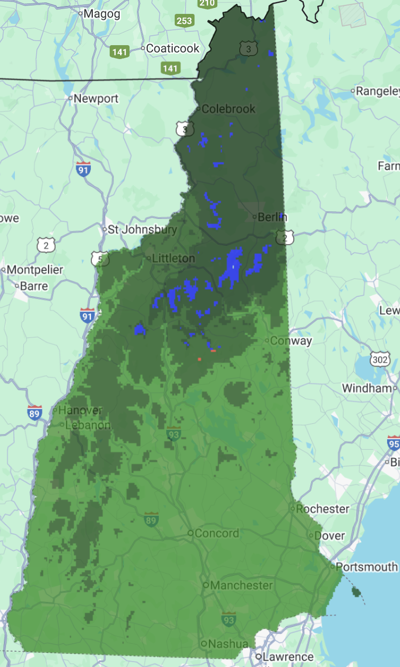 1981 - 2010 New Hampshire map