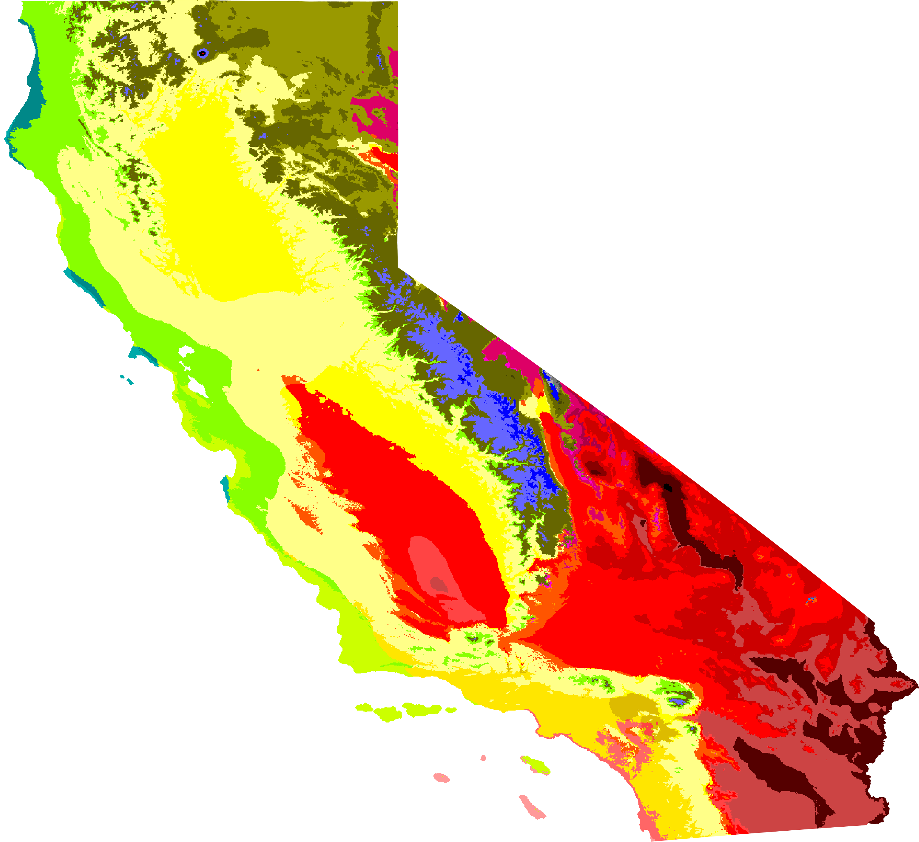 1981 - 2010 California map