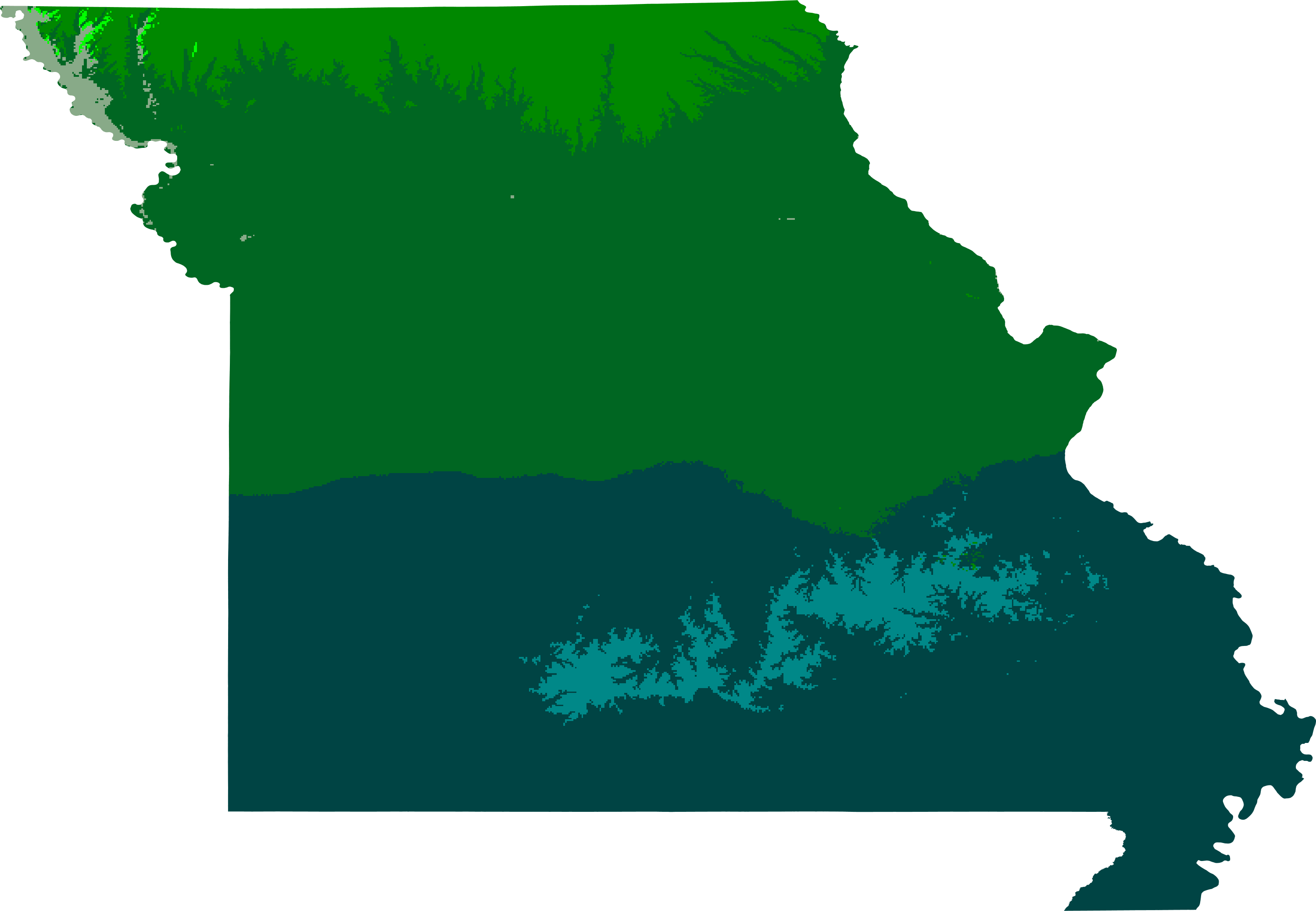 1981 - 2010 Missouri map