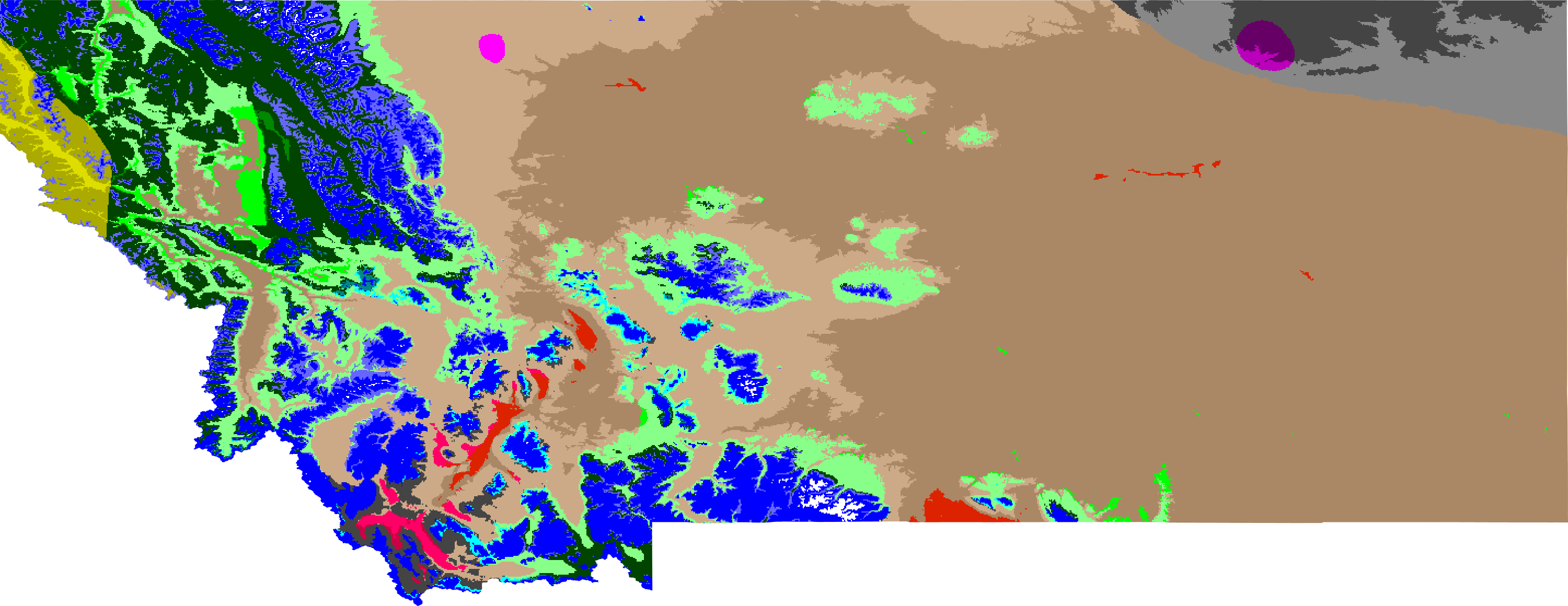 1981 - 2010 Montana map