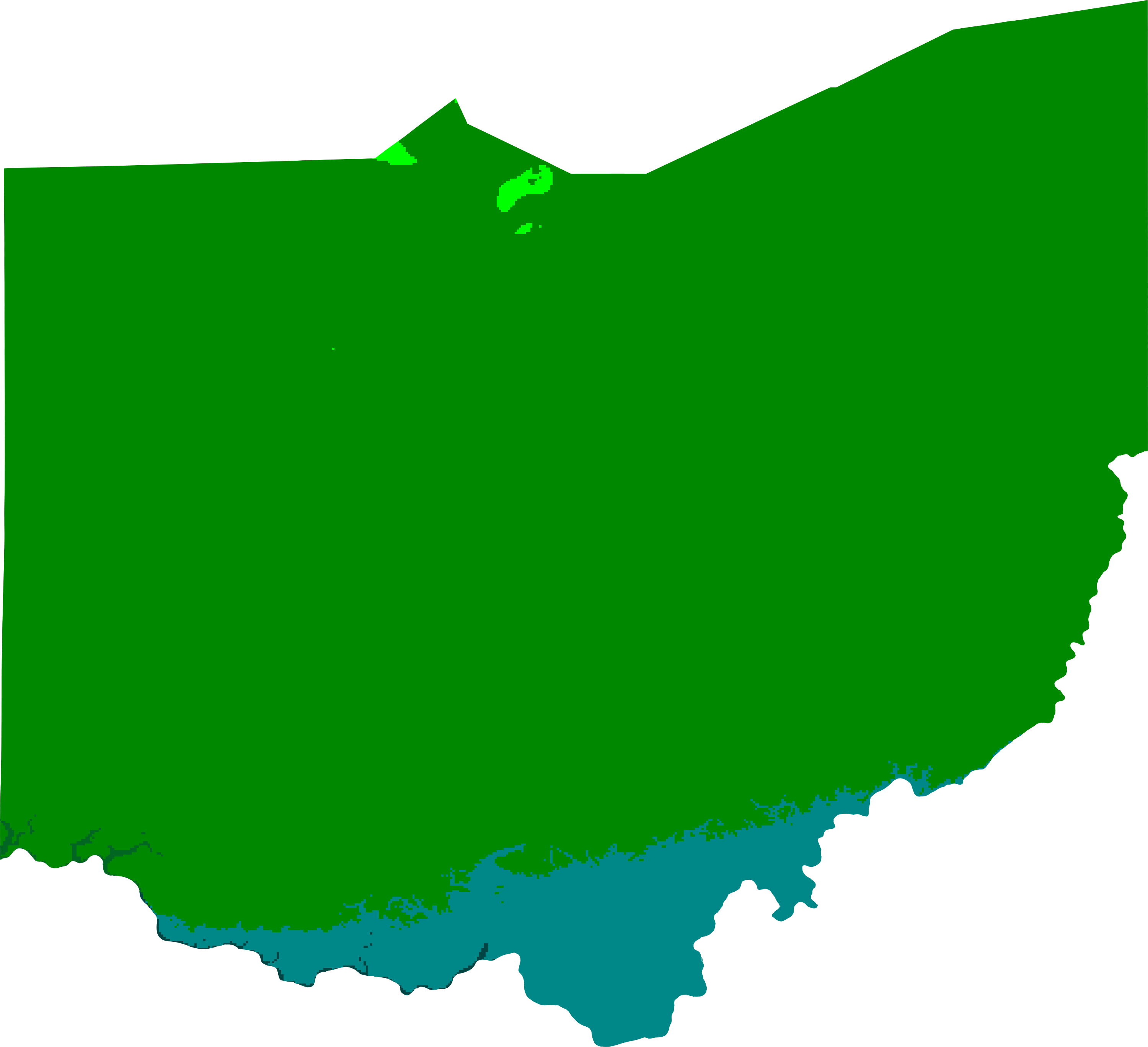 1981 - 2010 Ohio map