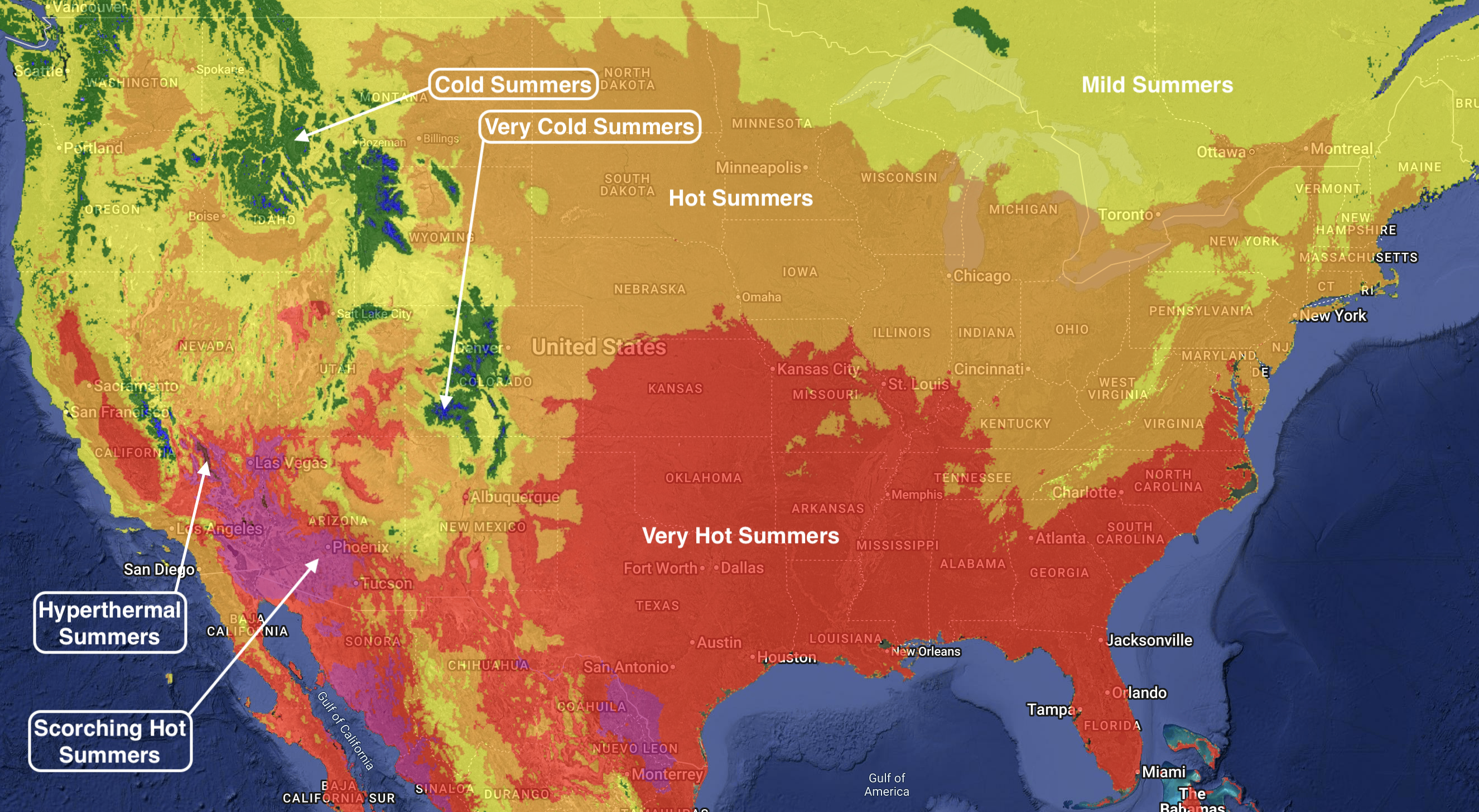 USA Summer map